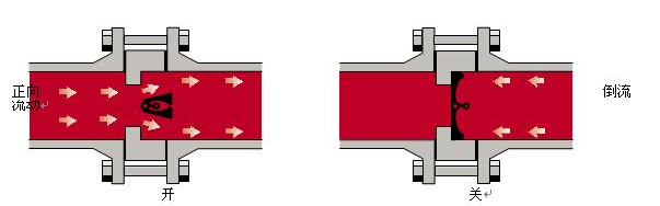 蝶式止回阀工作原理图