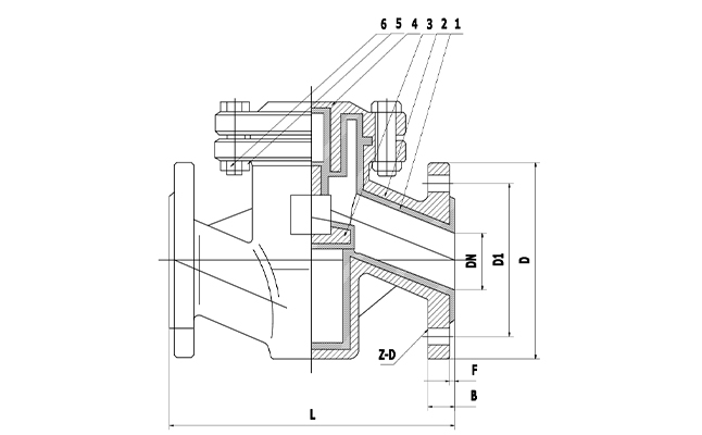 衬氟止回阀H41F46-10C
