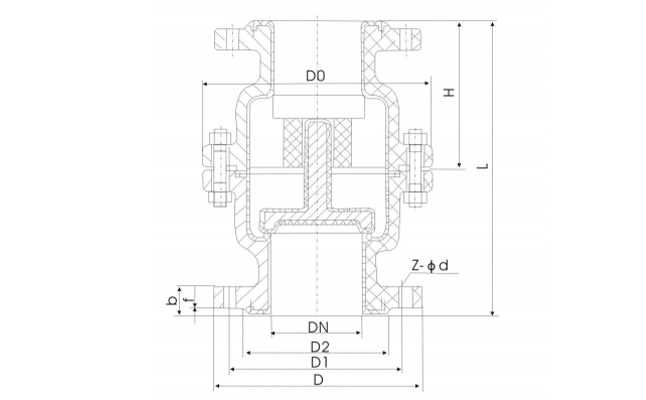 衬氟止回阀H42F46-10C